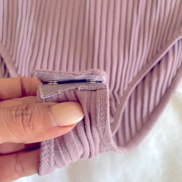 21. Tillys Purple Crossover Bodysuit - Picture 7 of 9